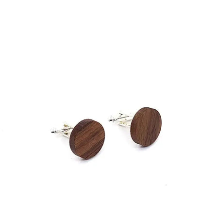 Bouton de Manchette en Bois - Noyer Boutique Charme Bois