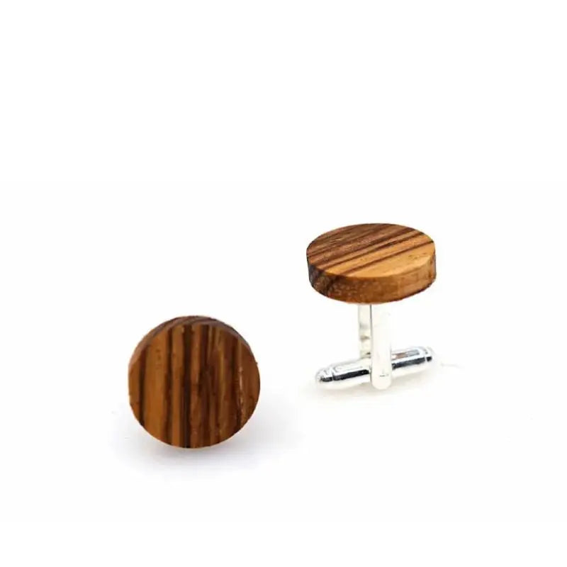 Bouton de Manchette en Bois - Zebrano Boutique Charme Bois