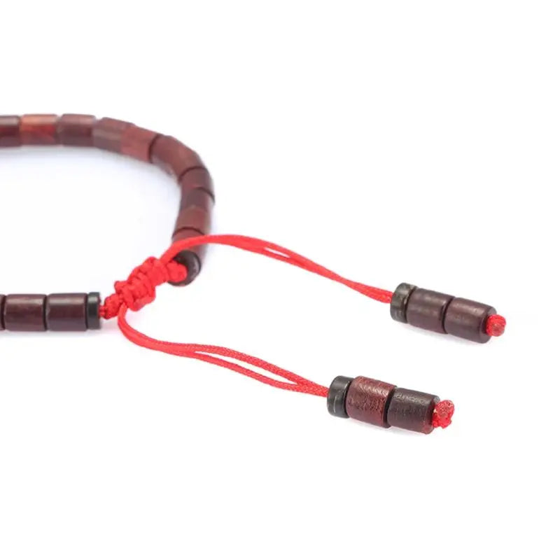 Bracelet Tibétain Bois de Santal Rouge - Charme-bois