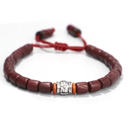 Bracelet Tibétain Bois de Santal Rouge - Charme-bois