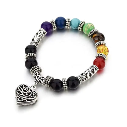 Bracelet en Pierre Naturelle 7 Chakras D'amour - Charme-bois