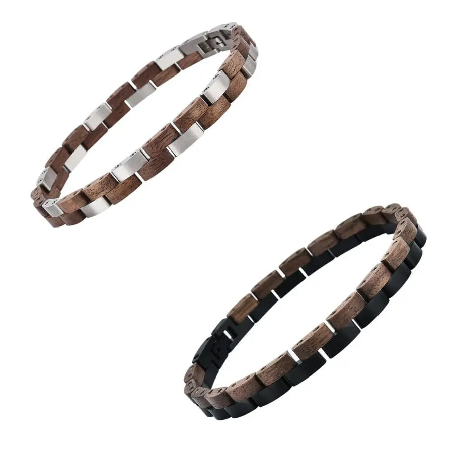 Bracelet Couple en Bois - Noyer Charme Bois
