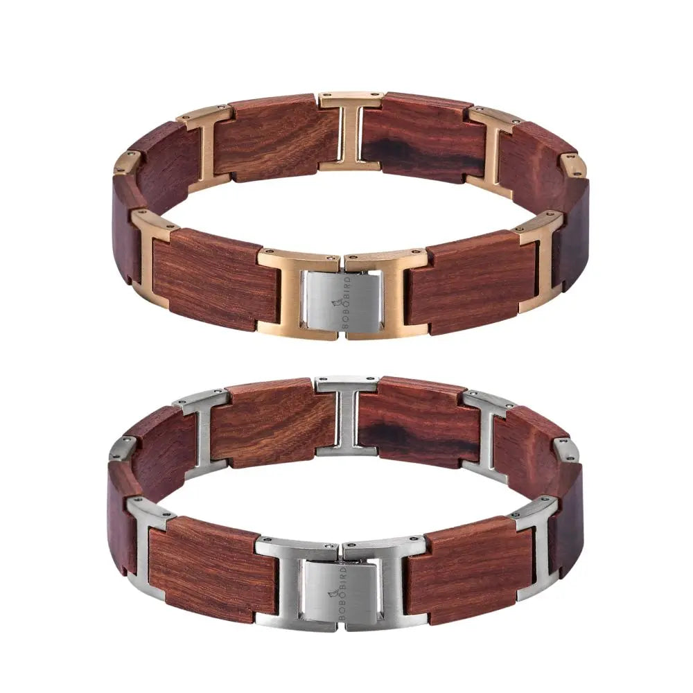 Bracelet Couple en Bois - Santal Rouge Charme Bois