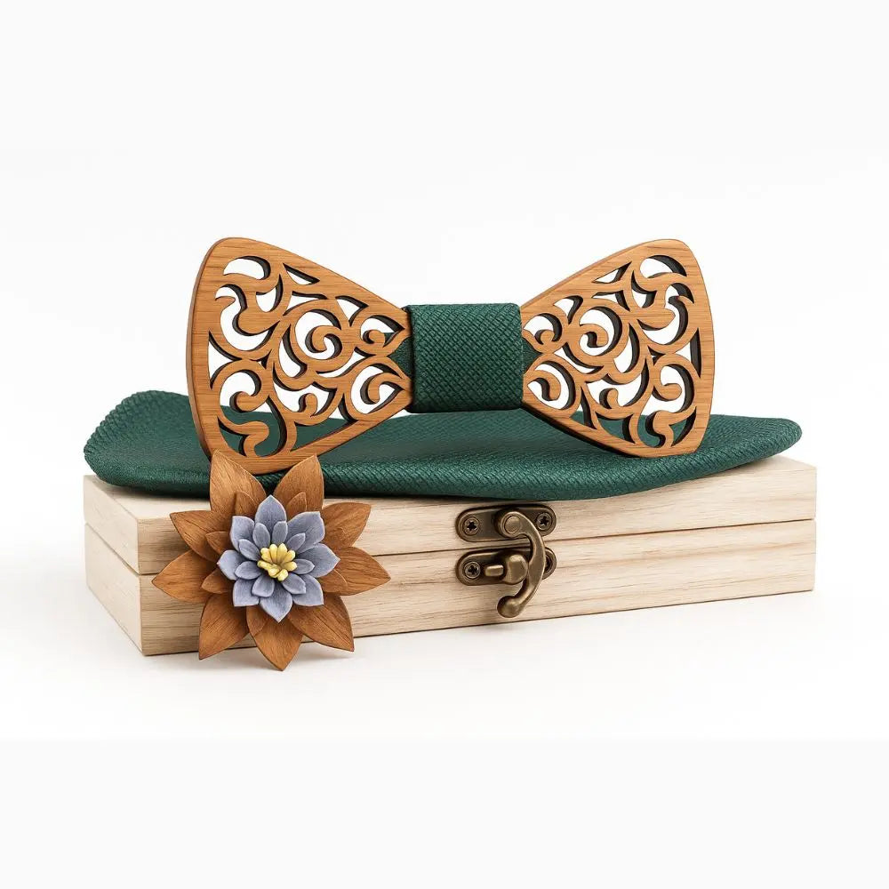 Coffret Noeud Papillon Bois - Charme Boutique Charme Bois