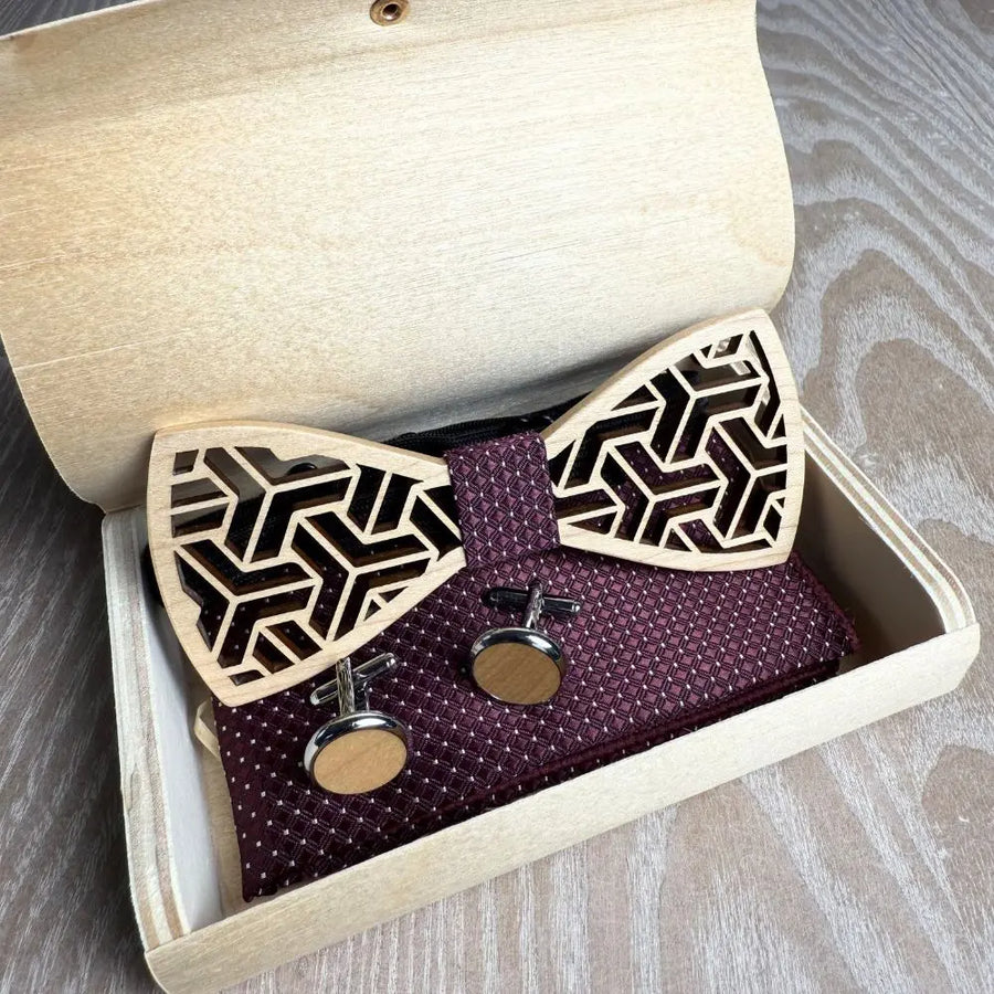 Coffret Noeud Papillon Bois - Évasion Charme Bois