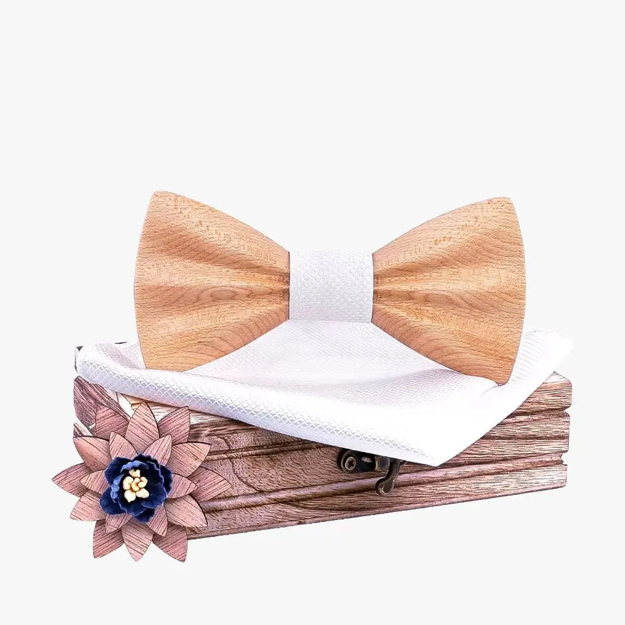 Coffret Noeud Papillon Bois - Naturel Boutique Charme Bois
