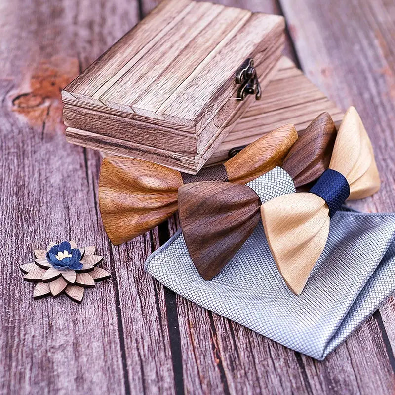 2019 Wood Wooden Bow Tie camisas mujer Floral Bowtie modis gravata tie ties for men cravate homme noeud papillon chemise femme Boutique Charme Bois