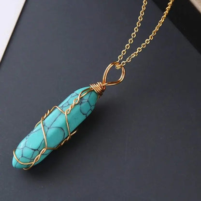 Collier pierre turquoise