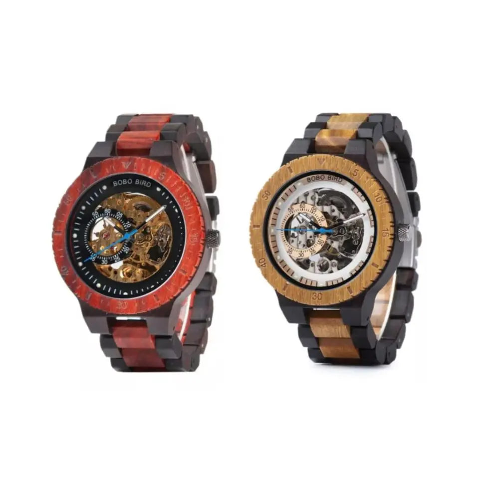 Duo de Montre Automatique pour Couple Charme Bois