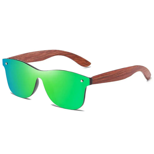 GM Handmade Red Wooden Eyewear UV400 Polarized Mirror Sunglasses Men Women Vintage Design Oculos de sol masculino Charme Bois