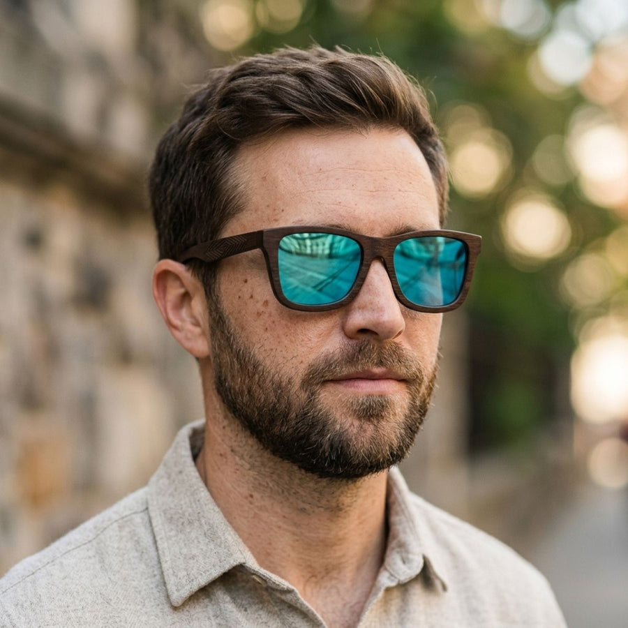 Lunette de Soleil en Bois UV400 - Aube Charme-bois