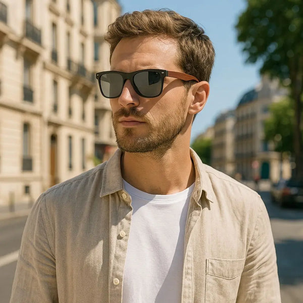 Lunette de Soleil en Bois UV400 - Aventurier Charme-bois
