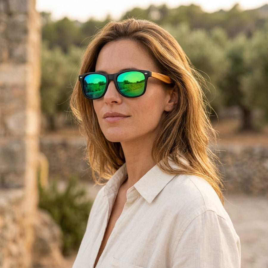 Lunette de Soleil en Bois UV400 - Mirage Charme Bois