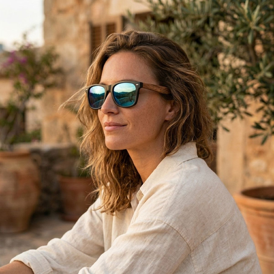 Lunette de Soleil en Bois UV400 - Randonneur Charme Bois