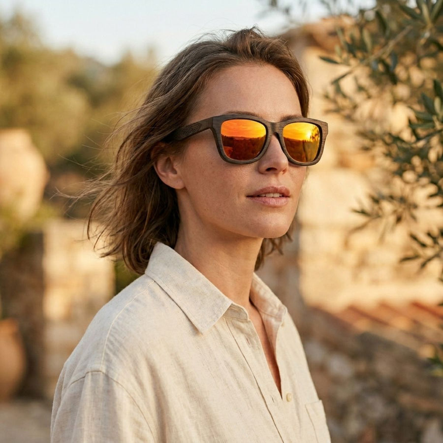 Lunette de Soleil en Bois UV400 - Sauvage Charme-bois