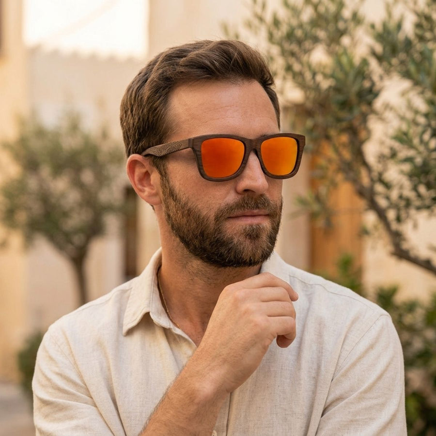 Lunette de Soleil en Bois UV400 - Sauvage Charme-bois