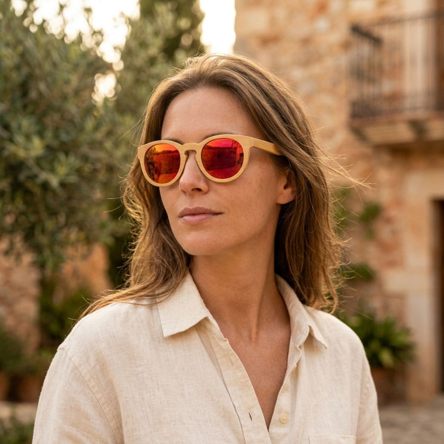 Lunette de Soleil en Bois UV400 - Sentier Charme-bois
