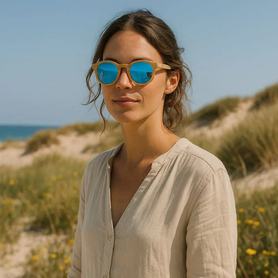 Lunette de Soleil en Bois UV400 - Liberté Charme-bois