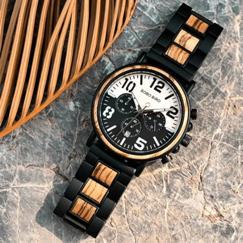 Montre en Bois Chronographe - Canyon Charme-bois