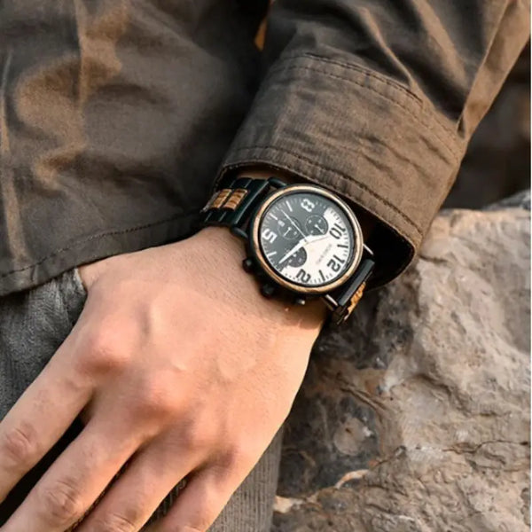 Montre en Bois Chronographe - Canyon Charme-bois