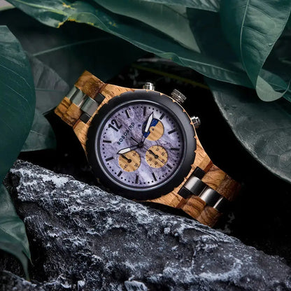 Montre en Bois Chronographe - Lagon Charme-bois