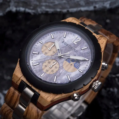 Montre en Bois Chronographe - Lagon Charme-bois