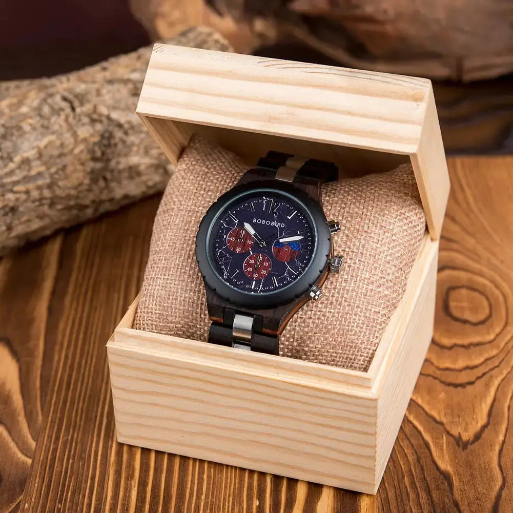 Montre en Bois Chronographe - Tsunami Charme-bois