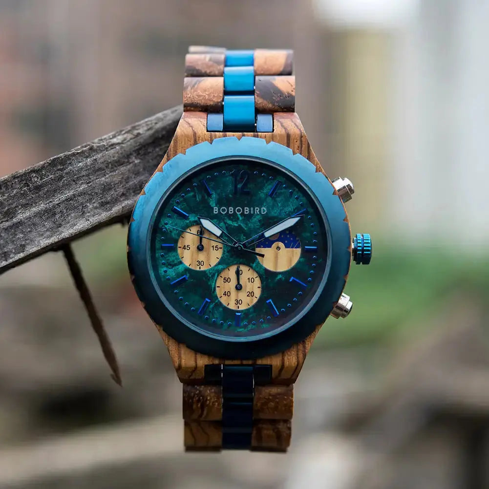 Montre en Bois Chronographe - Vortex Charme-bois