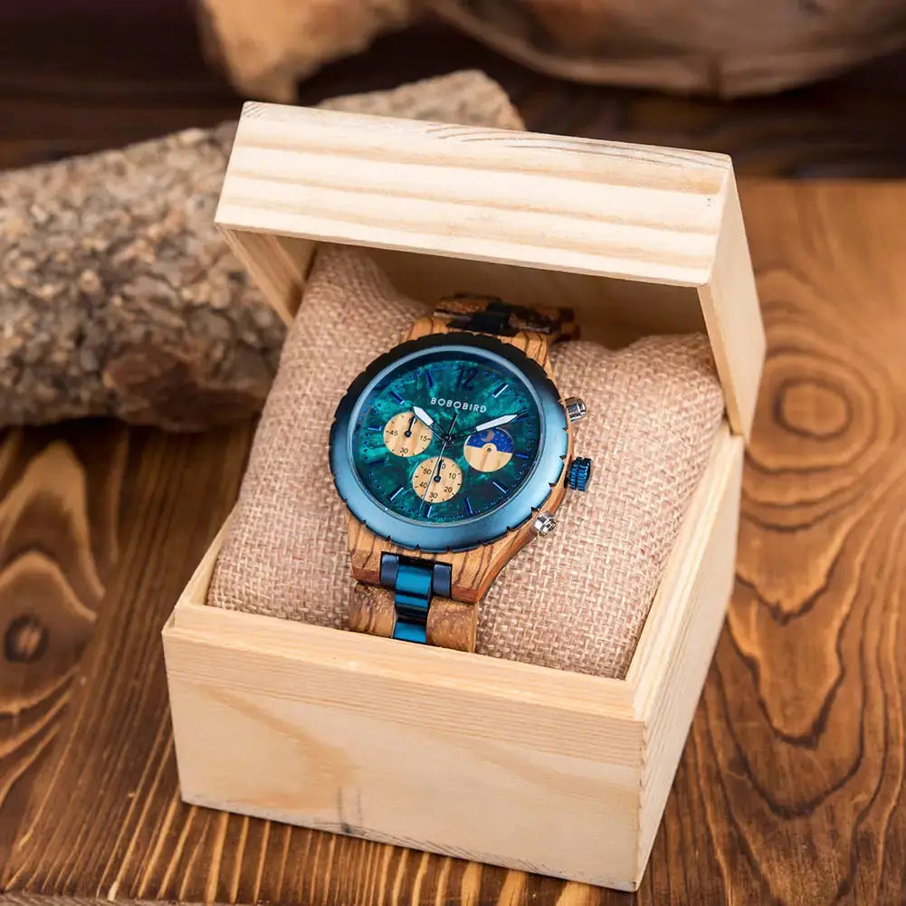 Montre en Bois Chronographe - Vortex Charme-bois