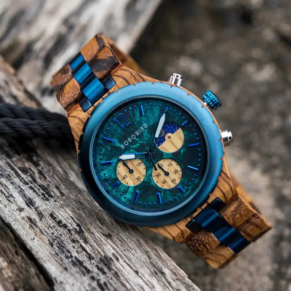 Montre en Bois Chronographe - Vortex Charme-bois