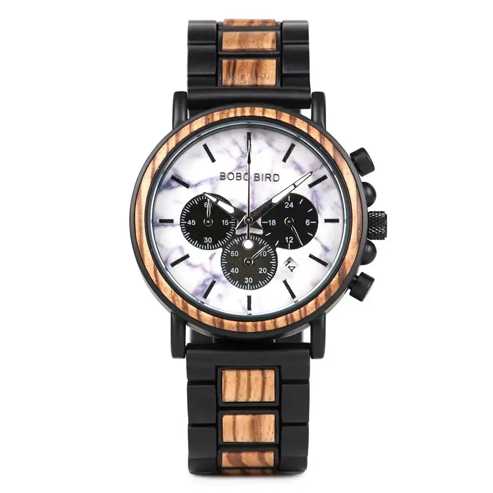 Montre en bois chronographe - Glacier Charme-bois