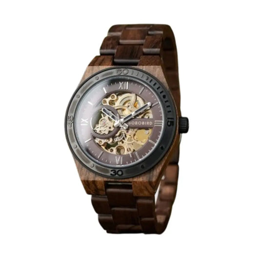 Montre en Bois Automatique - Ciel Crépusculaire Charme Bois