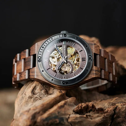 Montre en Bois Automatique - Ciel Crépusculaire Charme Bois