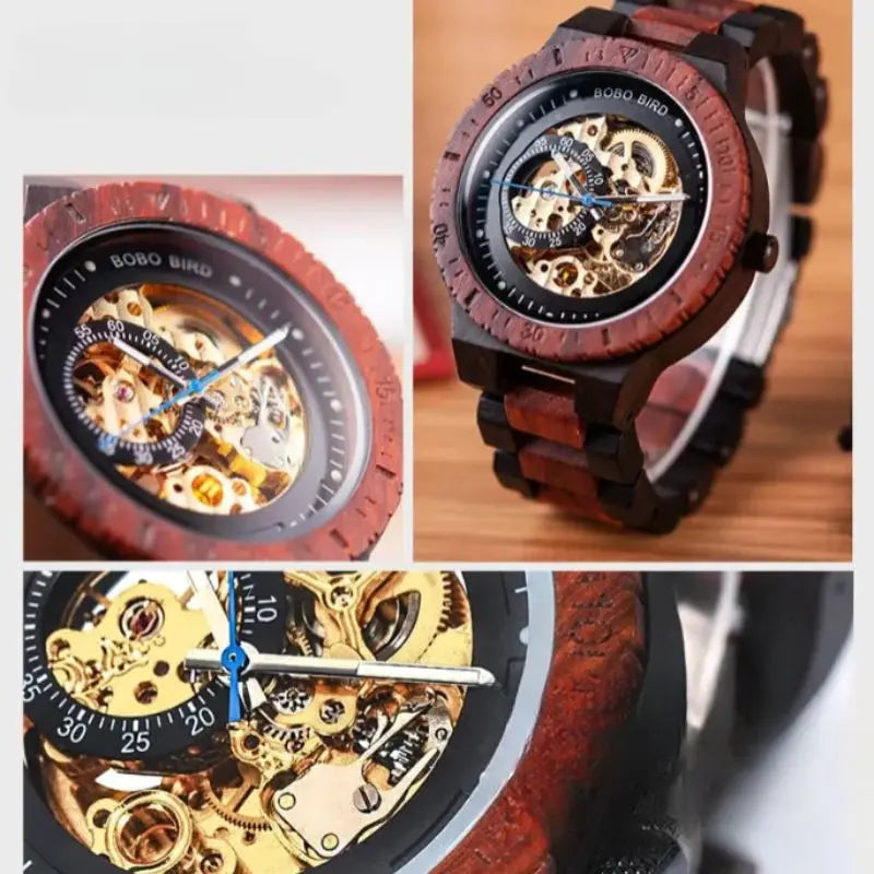 Montre en Bois Automatique - Cimes Charme Bois