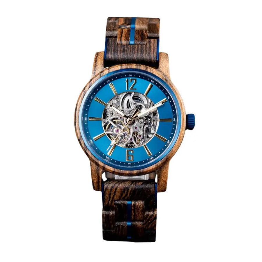 Duo de Montre Automatique pour Couple - Rouge et Noir Charme Bois
