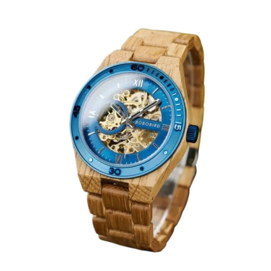 Montre en Bois Automatique - Équilibre Forestier Charme Bois