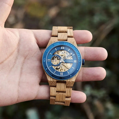 Montre en Bois Automatique - Équilibre Forestier Charme Bois