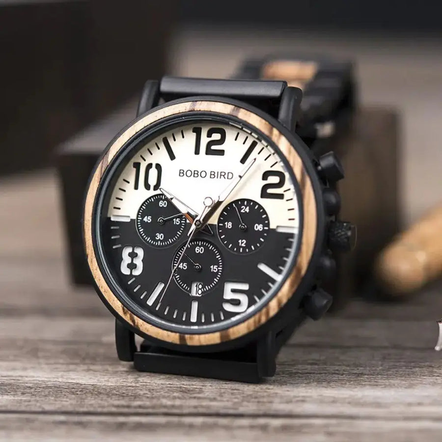 Montre en Bois Chronographe - Canyon Charme-bois