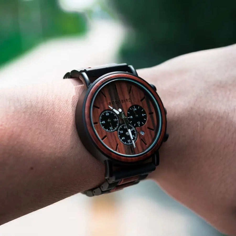 Montre en Bois Chronographe - Comète Charme-bois