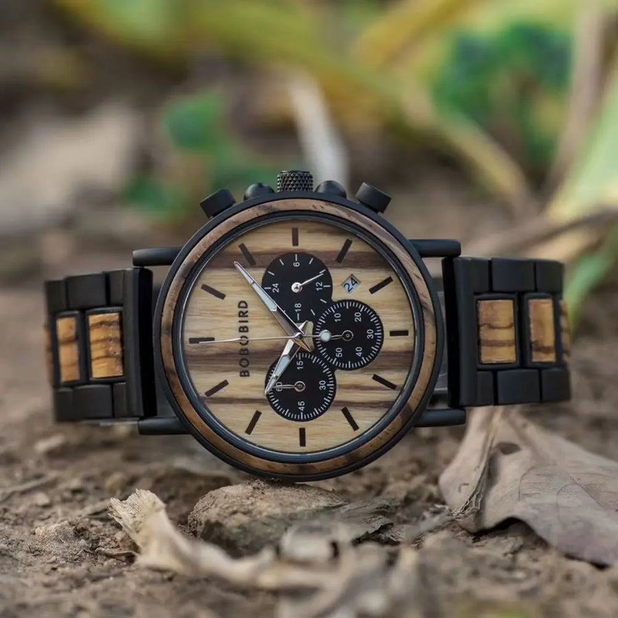 Duo de Montre pour Couple - Bois et Cuir Charme Bois