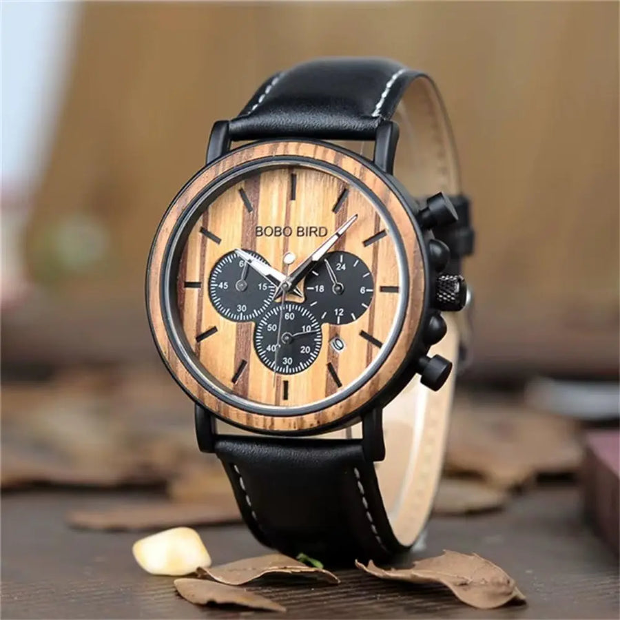 Duo de Montre pour Couple - Bois et Cuir Charme Bois