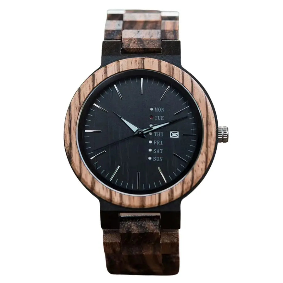 Montre en Bois à Quartz - Taïga Charme-bois