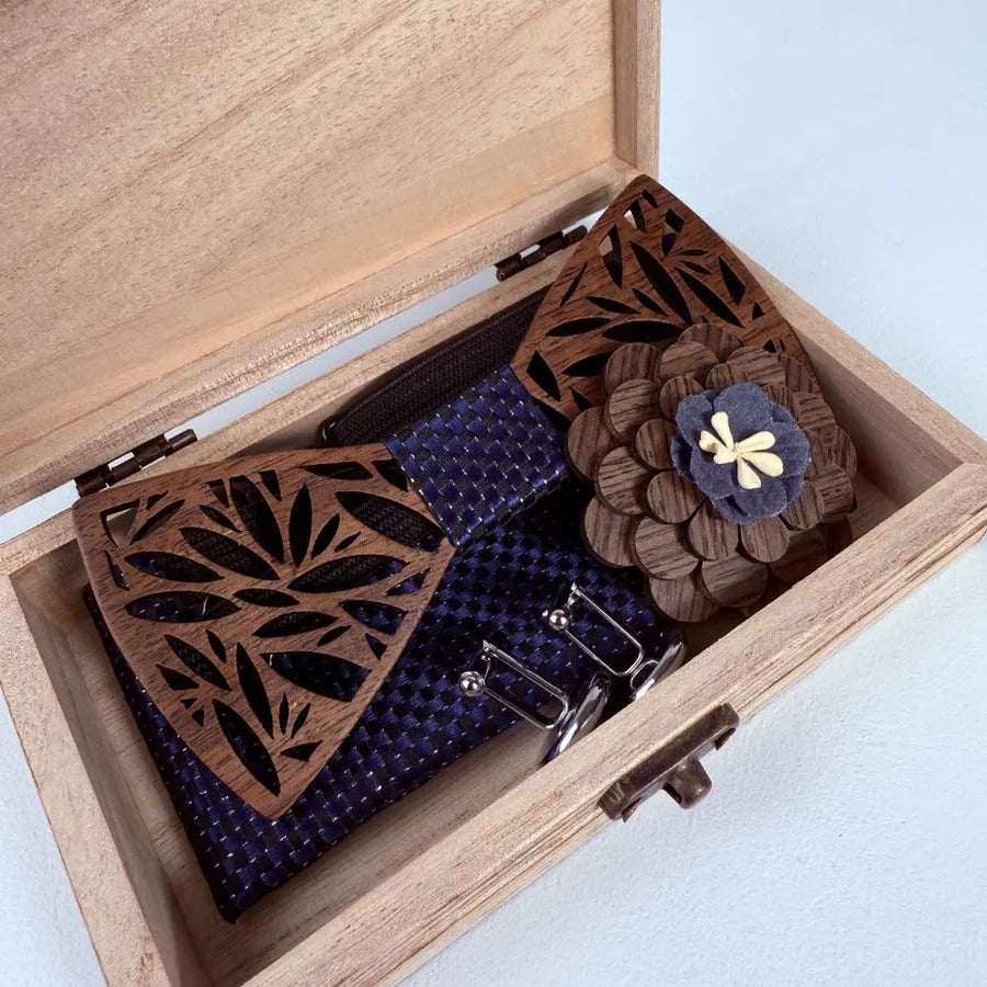 Coffret Noeud Papillon Bois- Rêverie Charme-bois